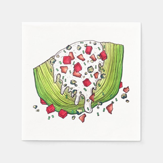 Classic Iceberg Lettuce Wedge Salad Food Foodie Napkins (Front)