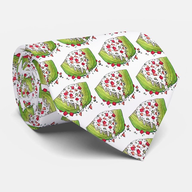 Classic Iceberg Lettuce Wedge Salad Food Foodie Neck Tie (Rolled)