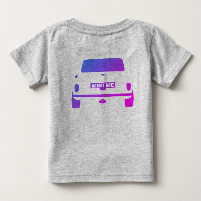 Classic Iconic British Austin mini car Baby T-Shirt (Back)