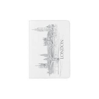 Classic Iconic London Skyline Passport Holder