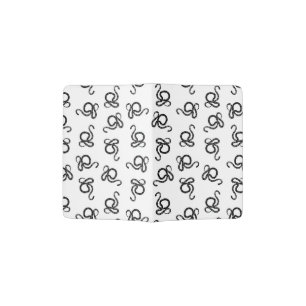 Classic Illustrated Snakes Pattern Vintage Snake Passport Holder