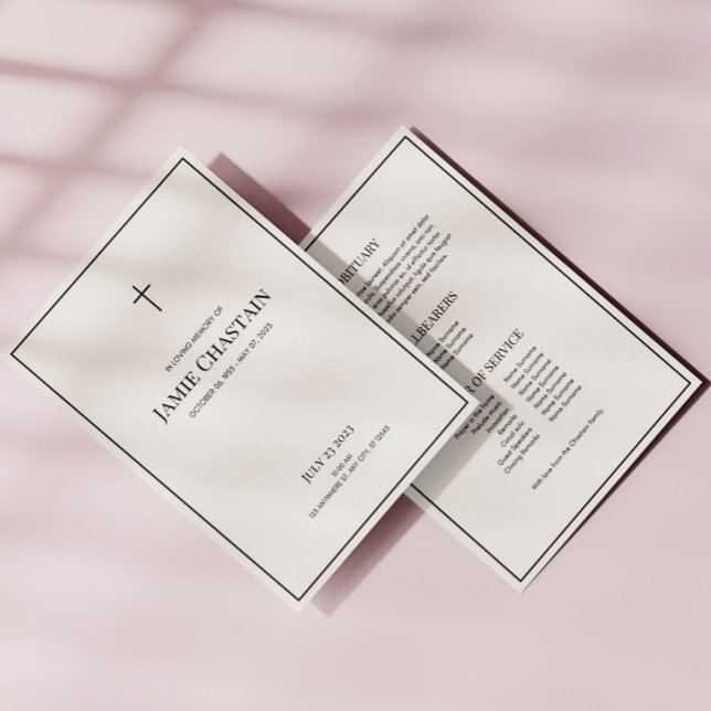 Classic In Loving Memory Funeral Order of Service Program (Creator Uploaded)