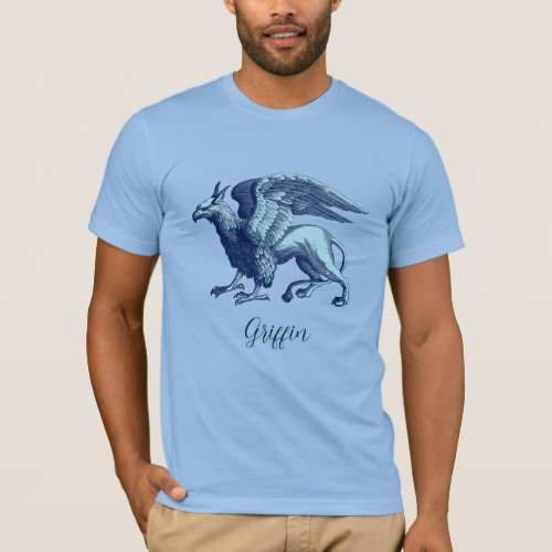Classic Indigo Blue Griffin _ Legendary Beast T_Shirt
