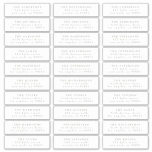 Classic Individual Sage Green White Guest Address Sticker
