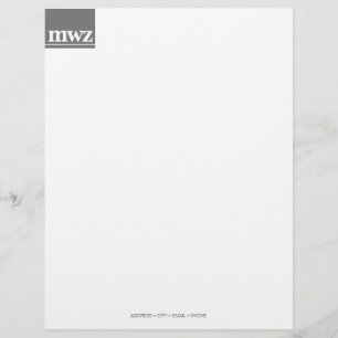 Classic Initials Stationery