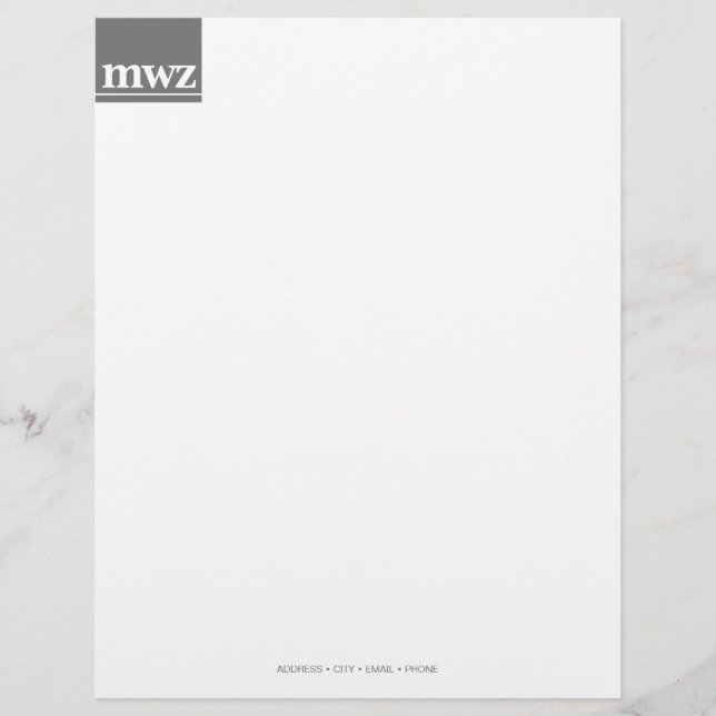 Classic Initials Stationery (Front)