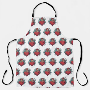 Classic Ink Aprons: Heart and Cupid Collection Apron
