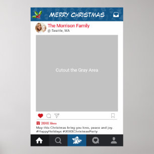 Classic Instagram Frame Christmas Party Photo Prop Poster