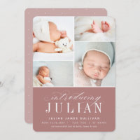 Classic Introduction | Multi Photo Birth Announcement