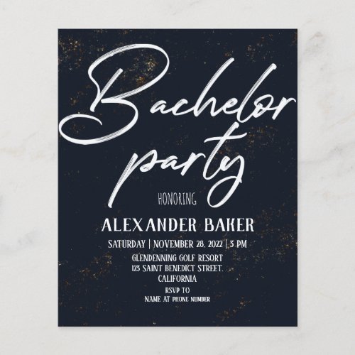 Classic invitation to Bachelor Party Flyer