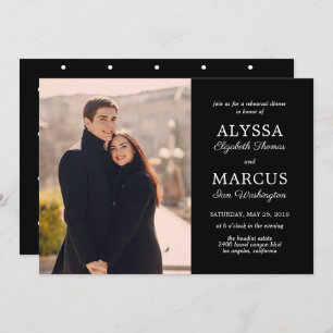 Classic Invite Wedding Rehearsal Dinner Engagement
