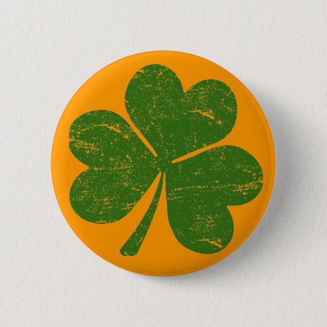 Classic Irish Shamrock Button (Front)