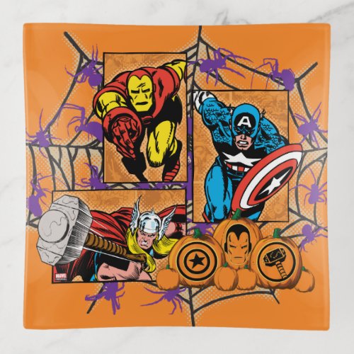Classic Iron Man Captain America  Thor In A Web Trinket Tray