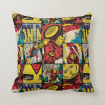 Classic Iron Man Comic Book Pattern Throw Pillow<br><div class="desc">This Iron Man pattern is comprised of various classic Iron Man comic book pages and character art.</div>