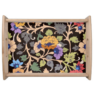 Classic Islamic: Floral Seamless Ornament Serving Tray