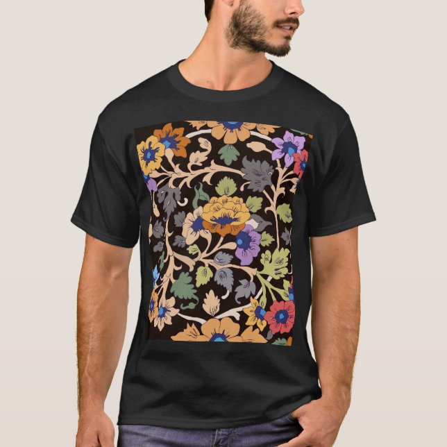 Classic Islamic: Floral Seamless Ornament T-Shirt (Front)