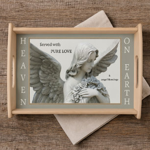 Classic Italian Angel Blessing Love Serving Tray