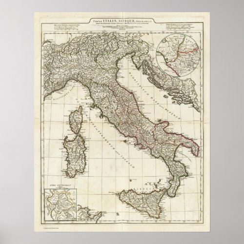 Classic Italian Map Poster