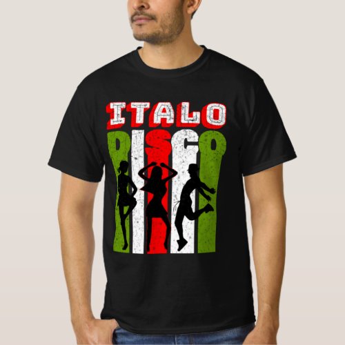 Classic Italo Disco Black T_Shirt