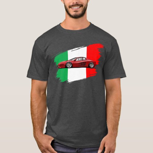 Classic Italy Flag Italia Motorsport Testarossa T_Shirt