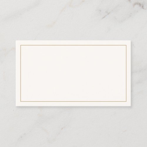 Classic Ivory and Gold Timeless Wedding Place Card