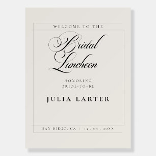 Classic Ivory Black Wedding Bridal Luncheon Foam Board