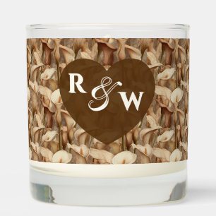 Classic Ivory Calla Lilies Petal Boho Wedding Scented Candle