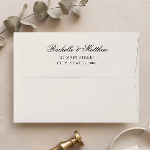 Classic Ivory Old Money Wedding Envelope