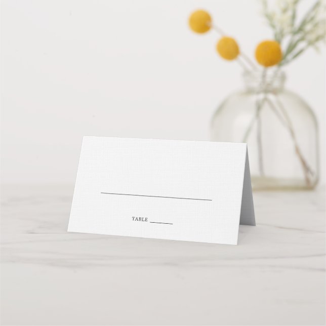 Classic Ivory Wedding Place Card (Front)