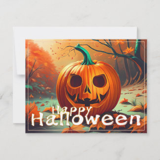 Classic Jack-o-Lantern Autumn Forest Scene