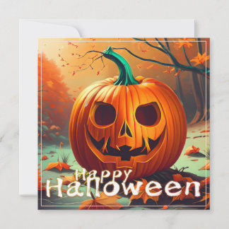 Classic Jack-o-Lantern Autumn Forest Scene