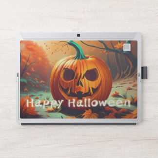 Classic Jack-o-Lantern Autumn Forest Scene HP Laptop Skin