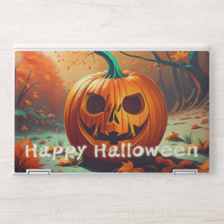 Classic Jack-o-Lantern Autumn Forest Scene HP Laptop Skin