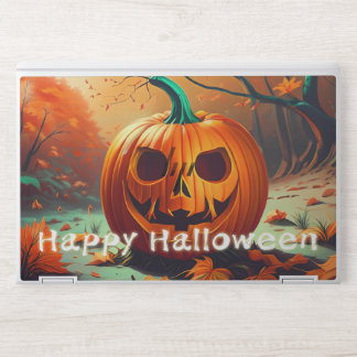 Classic Jack-o-Lantern Autumn Forest Scene HP Laptop Skin