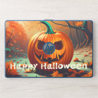Classic Jack-o-Lantern Autumn Forest Scene HP Laptop Skin