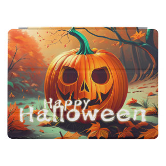 Classic Jack-o-Lantern Autumn Forest Scene iPad Pro Cover