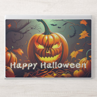 Classic Jack-o-Lantern Bats Twisted Tree Art HP Laptop Skin