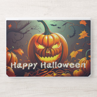 Classic Jack-o-Lantern Bats Twisted Tree Art HP Laptop Skin