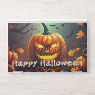 Classic Jack-o-Lantern Bats Twisted Tree Art HP Laptop Skin