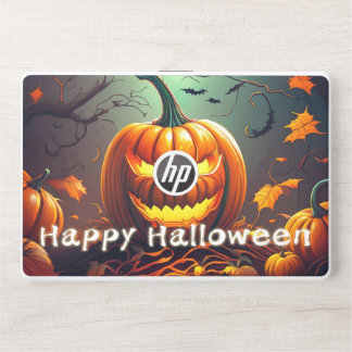 Classic Jack-o-Lantern Bats Twisted Tree Art HP Laptop Skin