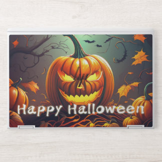 Classic Jack-o-Lantern Bats Twisted Tree Art HP Laptop Skin