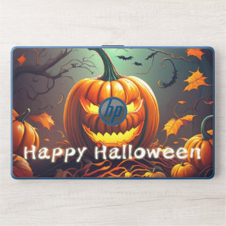 Classic Jack-o-Lantern Bats Twisted Tree Art HP Laptop Skin