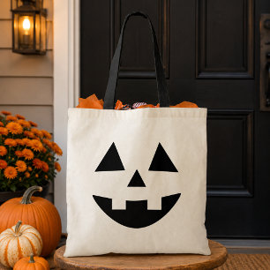 Classic Jack O Lantern Face Halloween Treat Tote Bag