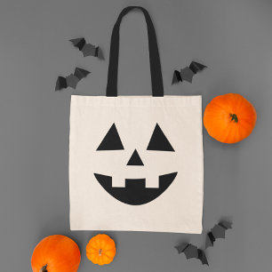 Classic Jack O Lantern Face Halloween Treat Tote Bag