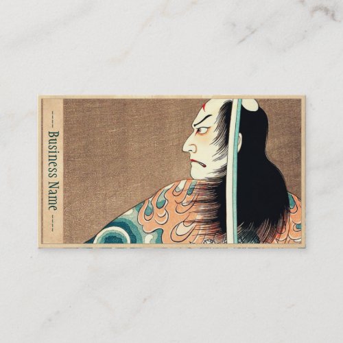 Classic japanese legendary samurai warrior art business card