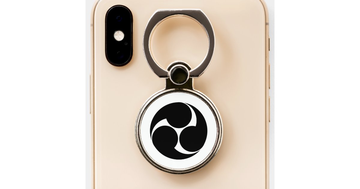 Wallpaper Classic Japanese Mitsudomoe Symbol Phone Ring Stand Zazzle Free