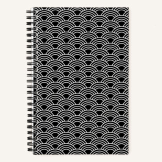 Classic Japanese Seigaiha Wave Pattern Notebook