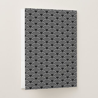 Classic Japanese Seigaiha Wave Pattern Pocket Folder
