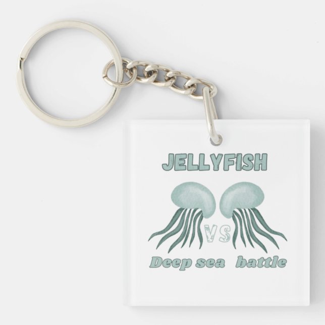 Classic jellyfish shirt keychain (Front)