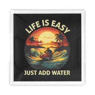 Classic Jet Ski skier Acrylic Tray